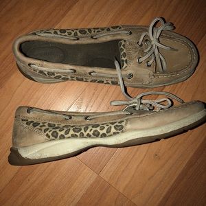 Cheetah print sperrys